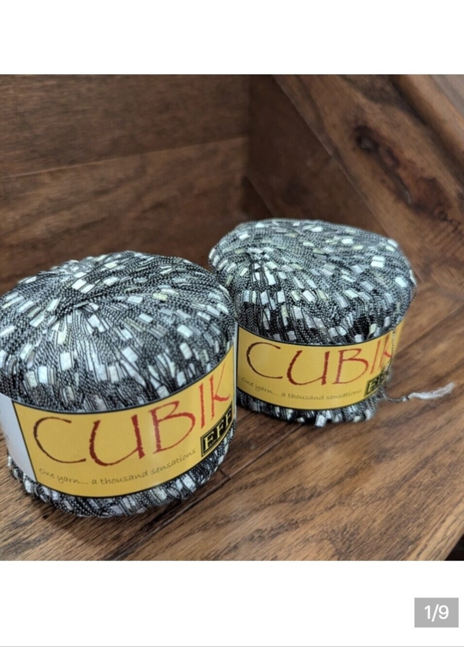 FILATI FF Cubik ladder yarn black & white Tintada Made In Italy 2 X 50g